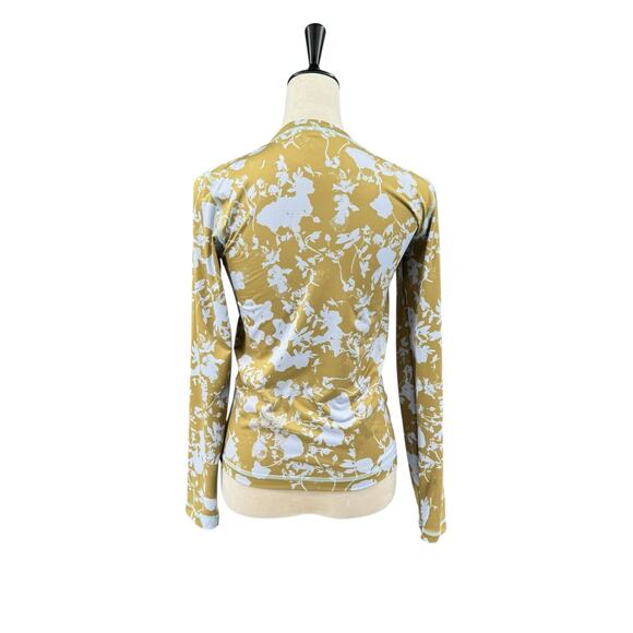 Stine Goya M/L Juno Flower Foliage Green Blue Print Long Sleeve Slim Fit Top - Picture 3 of 10